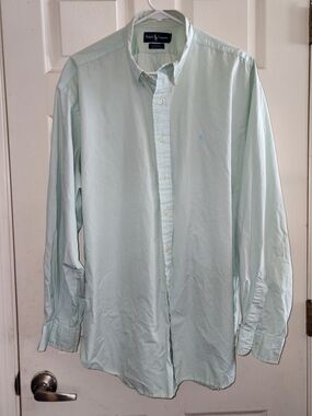 Ralph Lauren Light Mint Long-Sleeve Button-Down Shirt